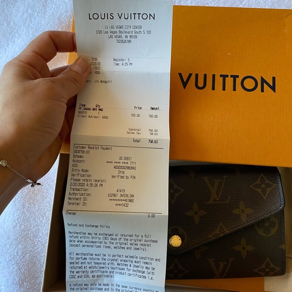 Used wallet Sarah Louis Vuitton - Picture 6 of 9